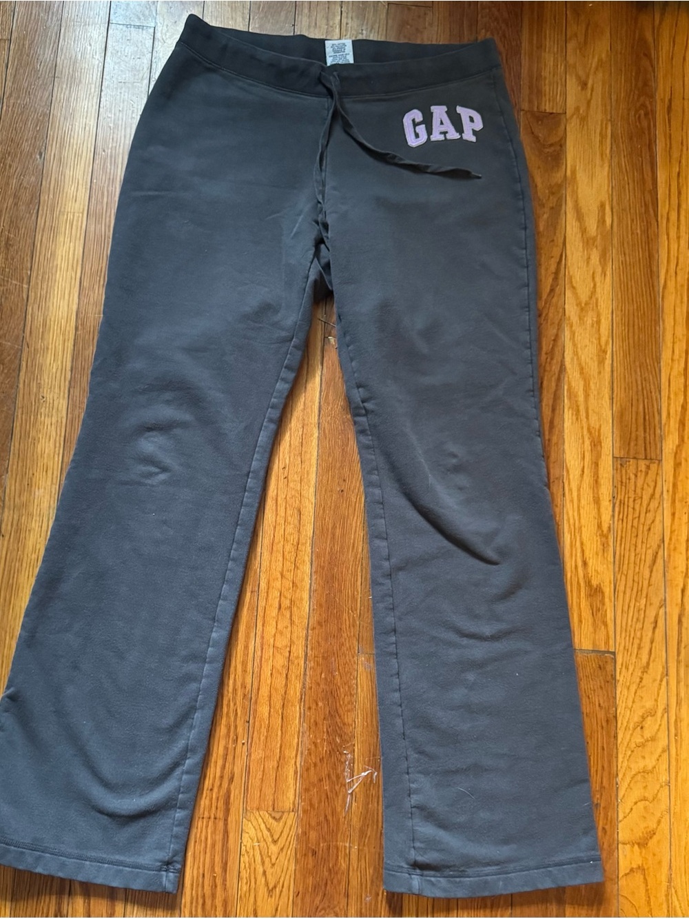 GAP Dark Gray Sweatpants with Navy Logo Tag
